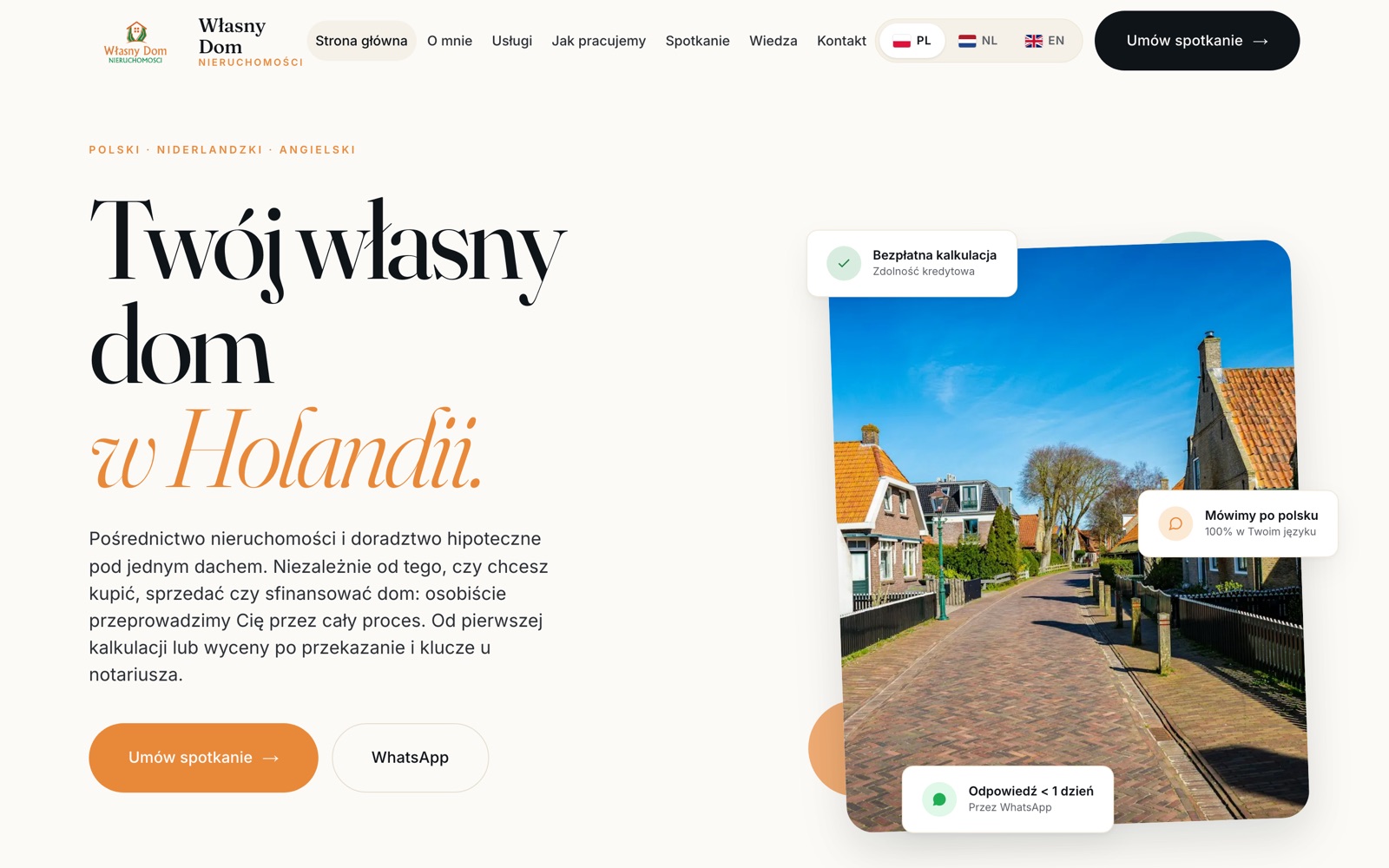 The Polish homepage of Własny Dom