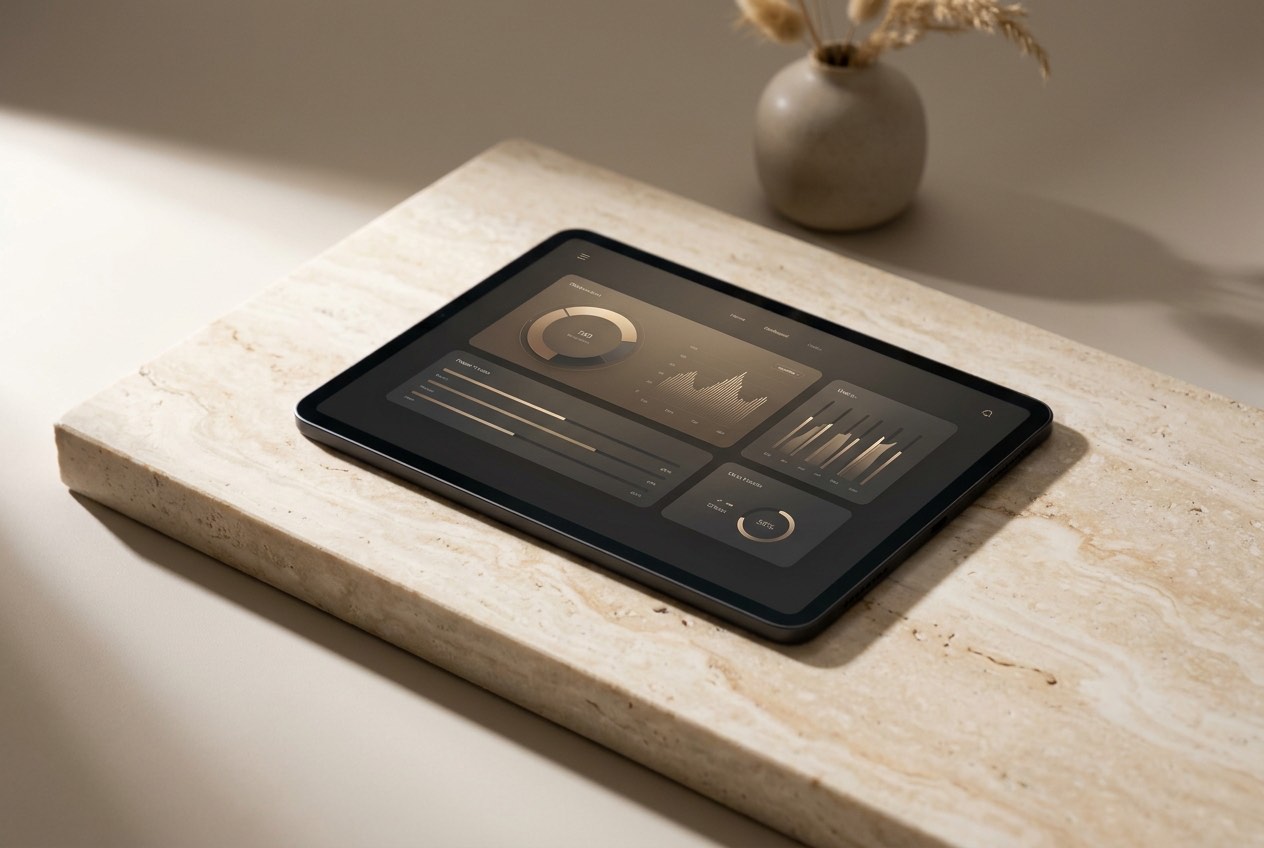 Een platform van Varelon Studio op een tablet